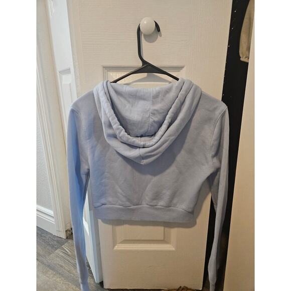 Women's Devided Crop Zip-Up Jacket Hoodie Size Small - Picture 2 of 4